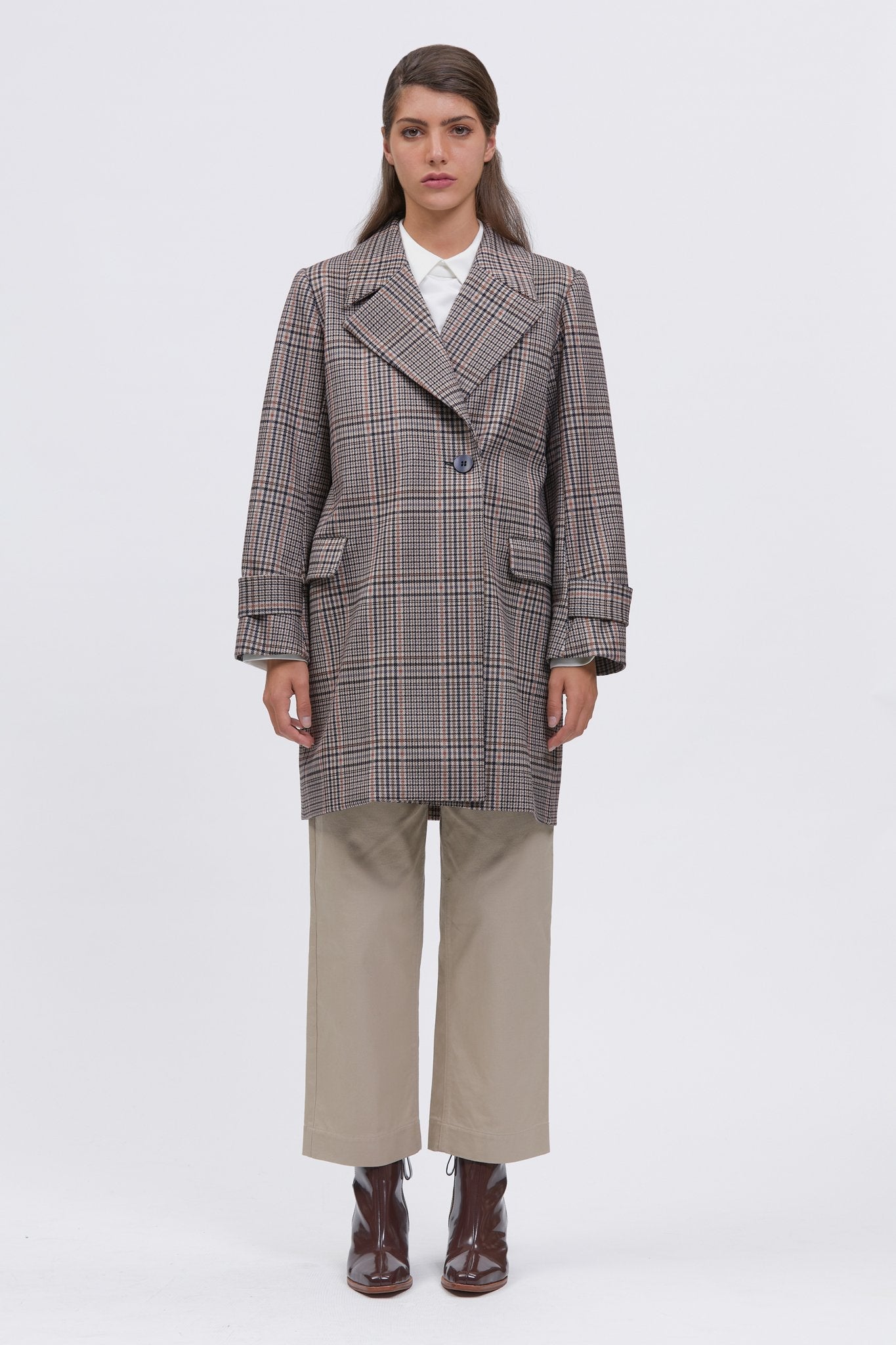 Aragon Coat Brown Check