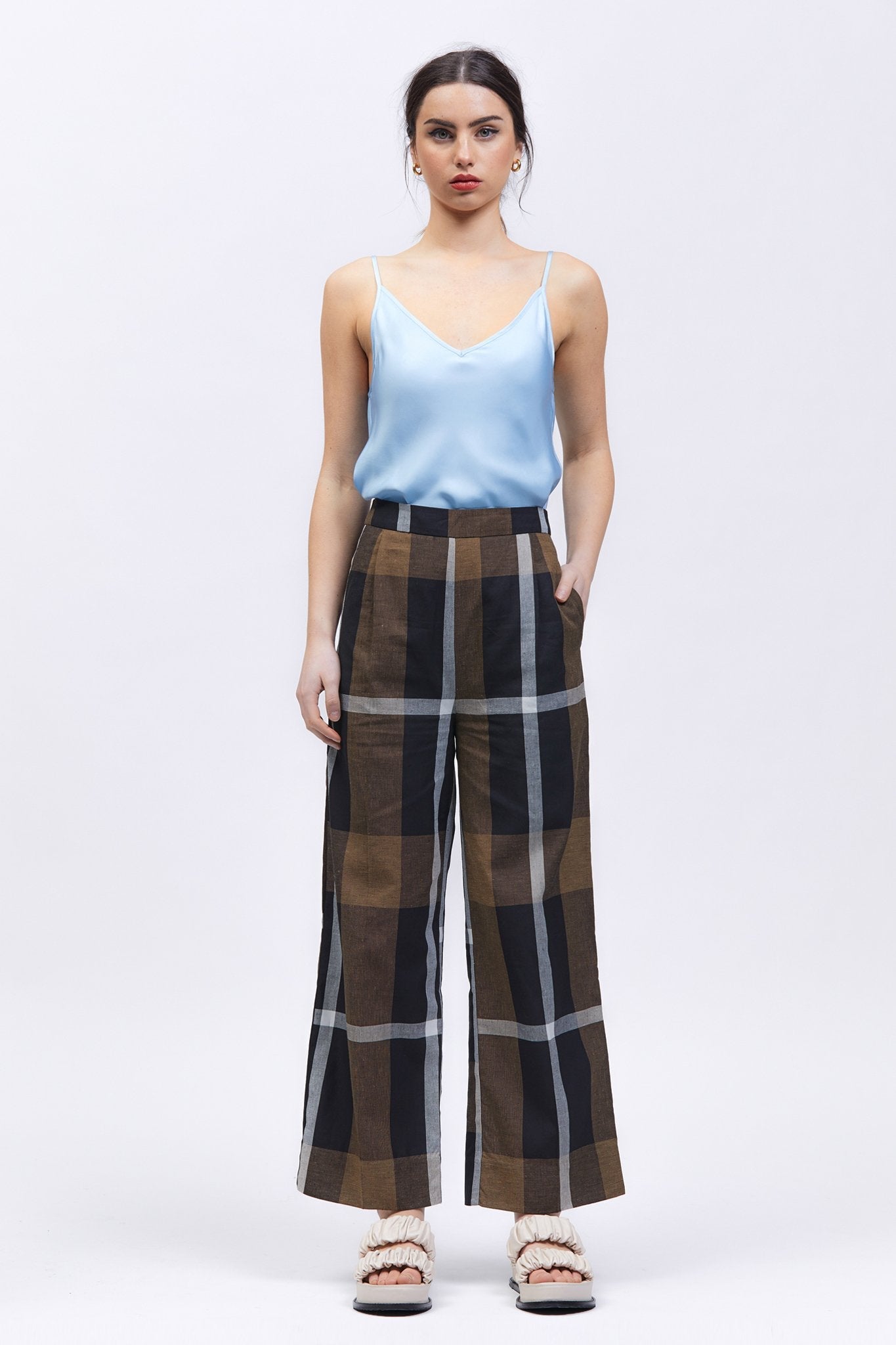 Echedo Pant Brown Check