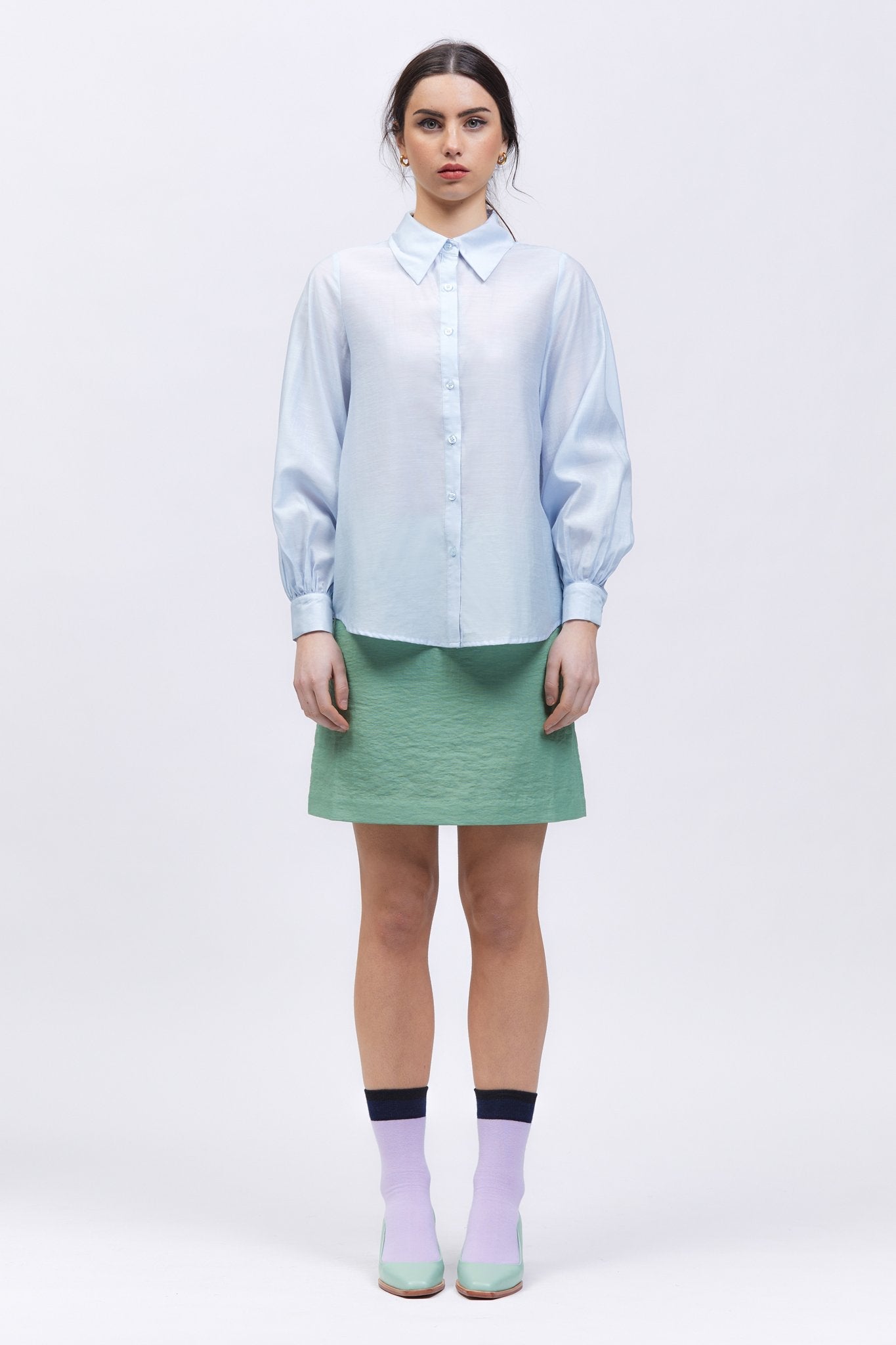 Las Playas Top Light Blue