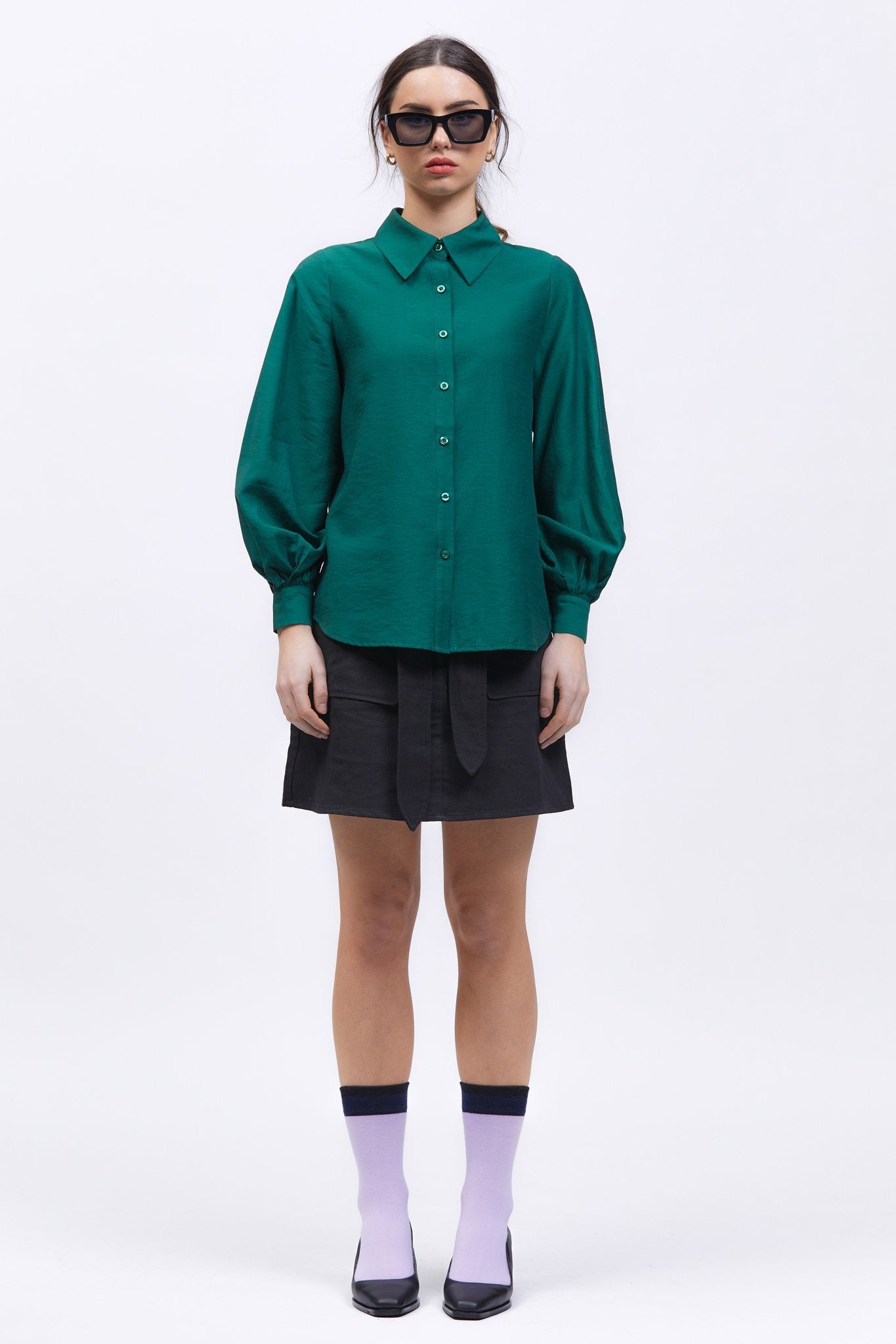 Las Playas Top Dark Green