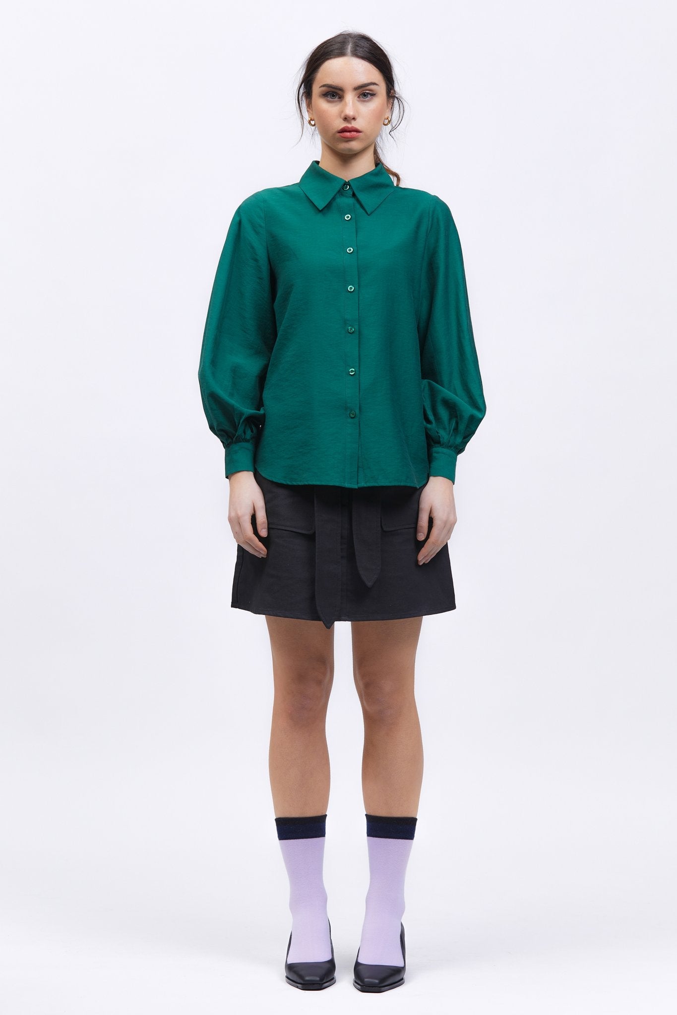 Las Playas Top Dark Green