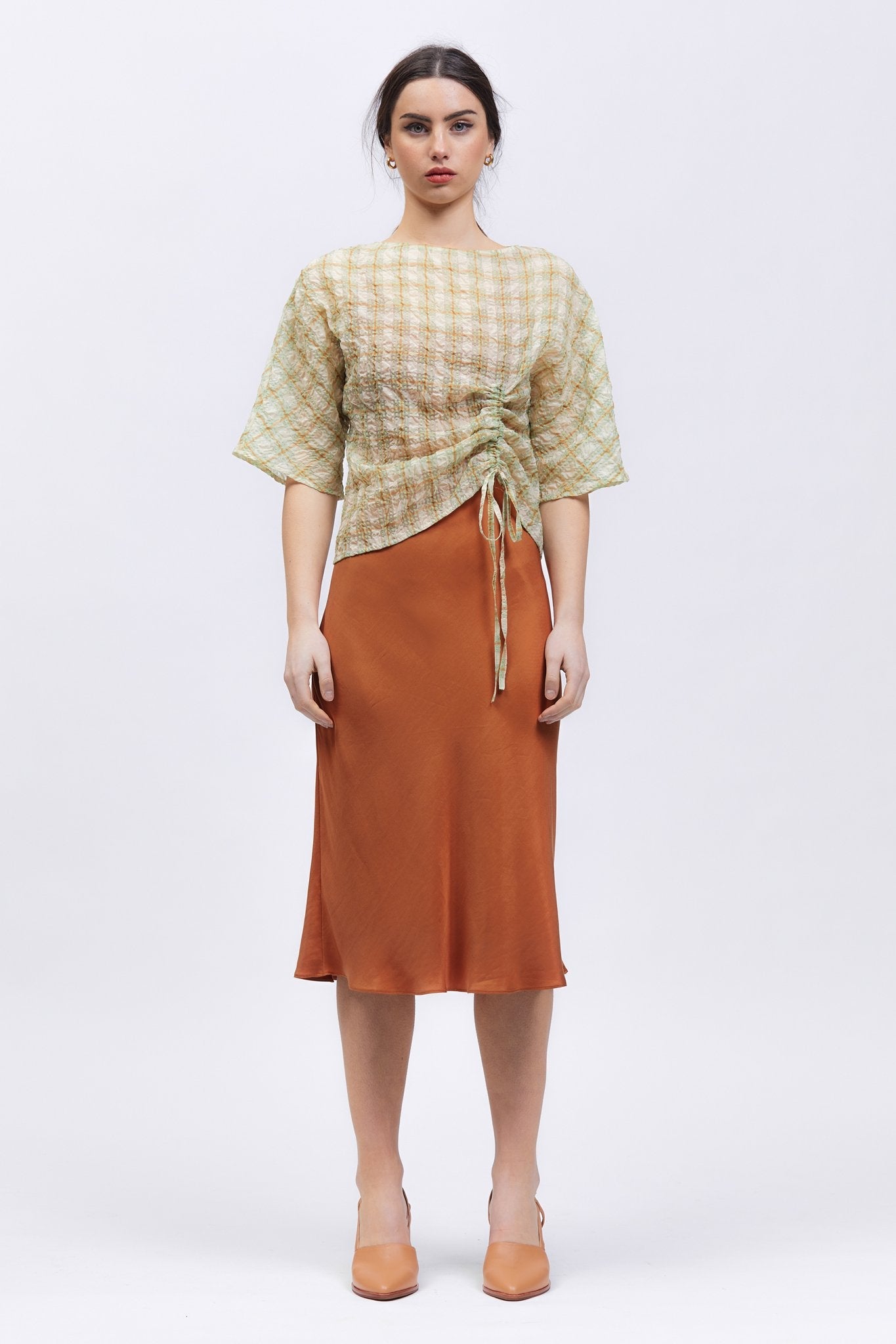 Malpaso Top Green Check