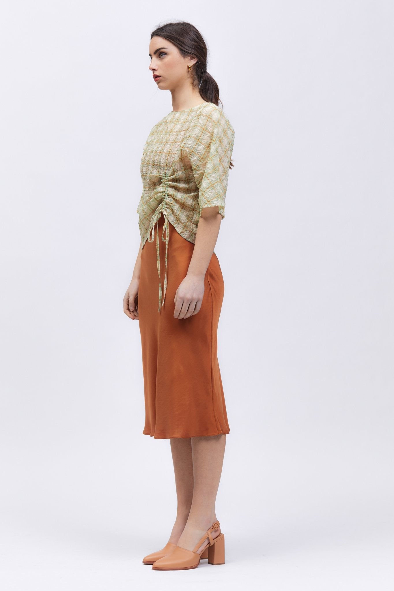 Malpaso Top Green Check