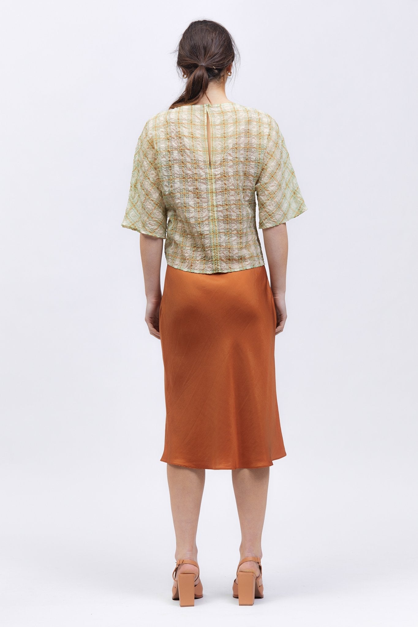 Malpaso Top Green Check