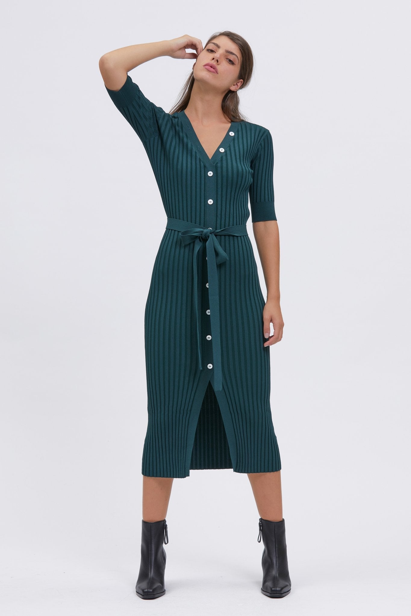 Paterson Dress Dark Green