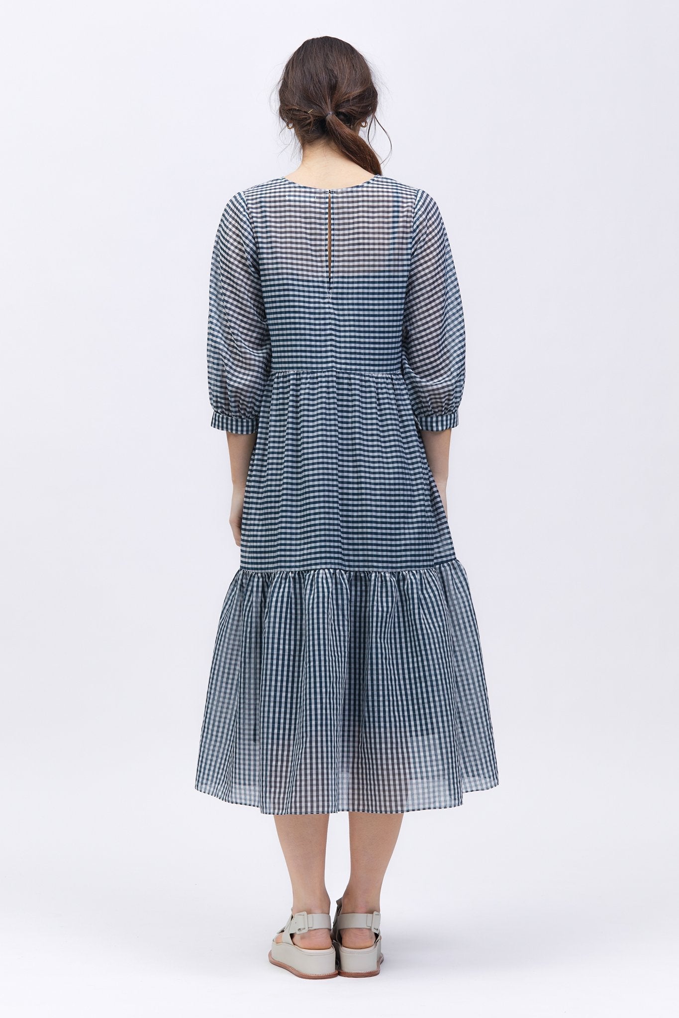 Tacoron Dress Navy/White Check