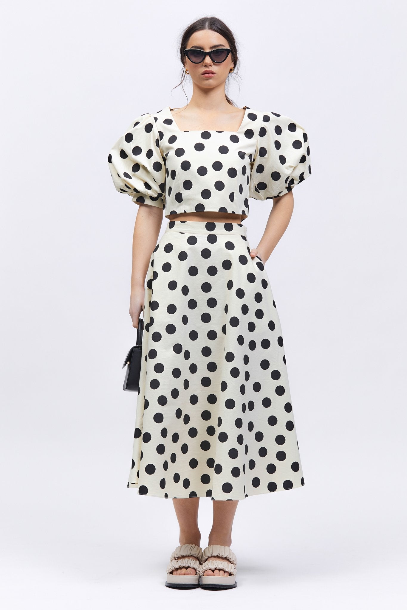 Taibique Skirt Cream/Black Spot