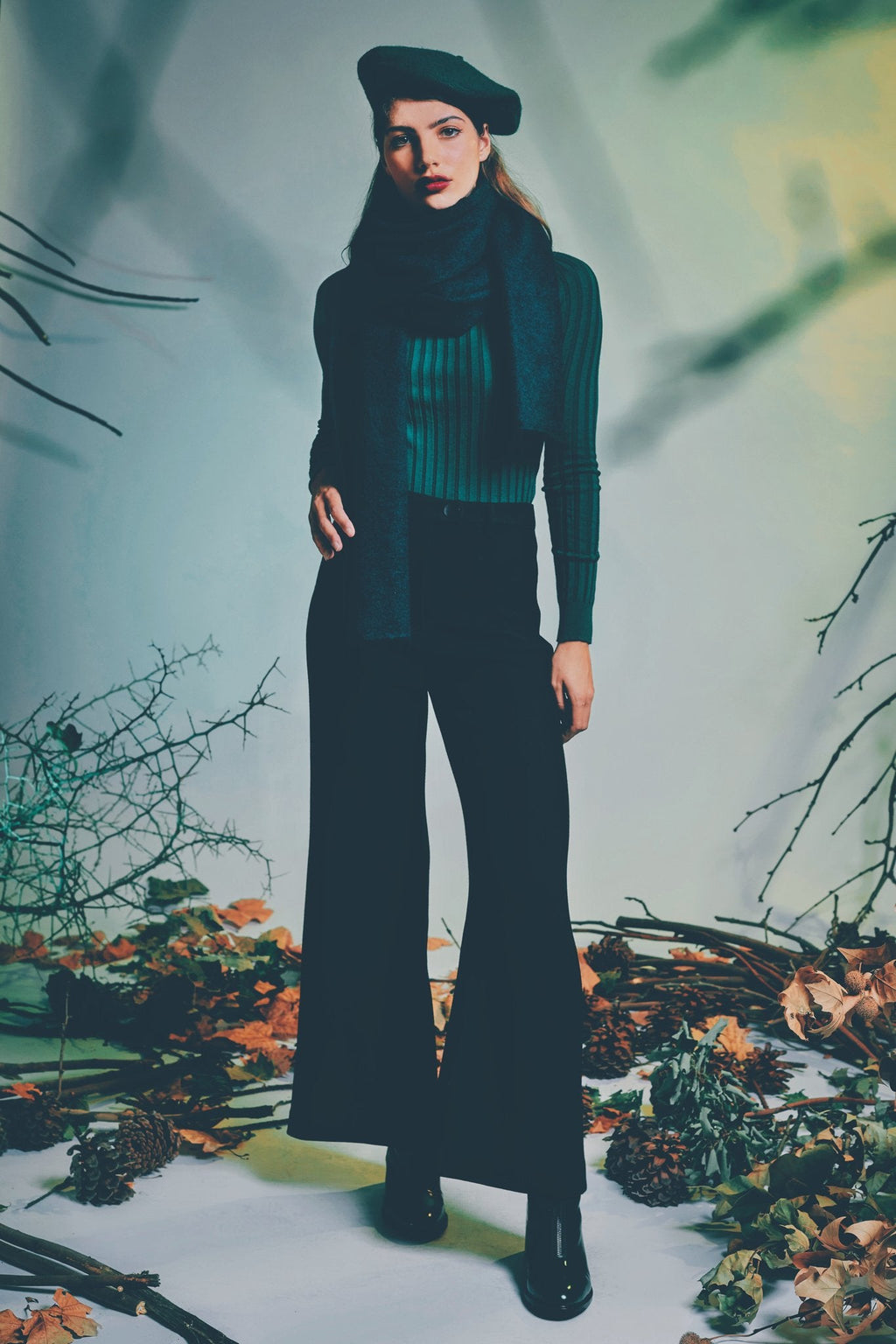 Sastrugi Wrap Dark Green