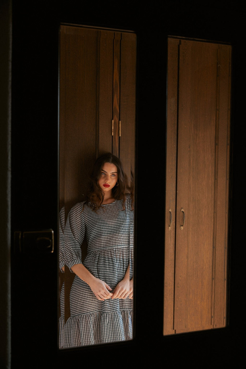 Tacoron Dress Navy/White Check