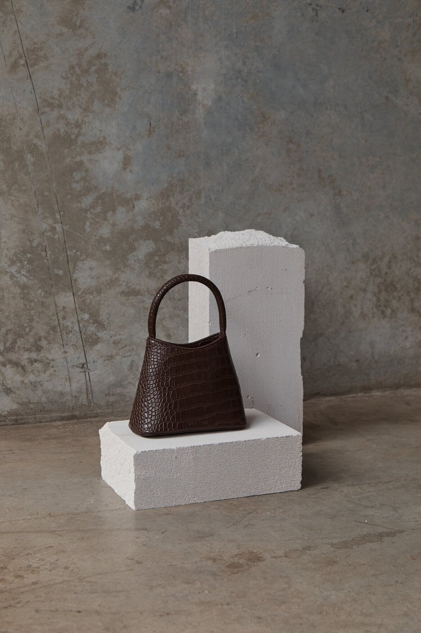Brie Leon Mini Chloe Bag Chocolate Matte Croc